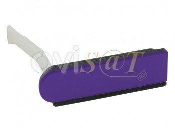Carcasa, tapa de conector Micro USB (morado, lila, violeta, purpura) para Sony Xperia Z, L36H, C6602, C6603, C6616