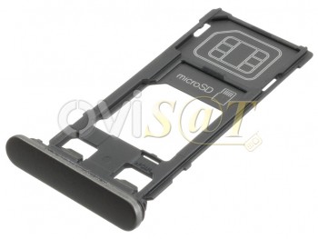 Bandeja SIM + micro SD para Sony Xperia X/ F5121 en color negro.