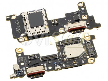 Placa auxiliar Service Pack con conector de carga USB tipo C, micrófono y lector de tarjetas SIM para Xiaomi 12T, 22071212AG / 12T Pro, 22081212UG
