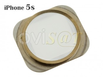 Botón Home dorado y blanco para iPhone 5S / SE (2016) A1662, A1723, A1724