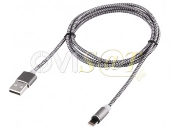 Cable giratorio 360º magnético de datos gris , 8 pines (lightning) a USB 2.0, dispositivos Apple