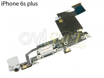 Circuíto / cable flex calidad PREMIUM con conector de carga, datos y accesorios lightning gris claro, micrófono para iPhone 6S plus A1634 / A1687 / A1699