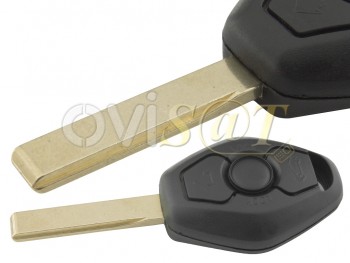 Producto Genérico - Carcasa llave para telemando BMW con espadin de 3 botones