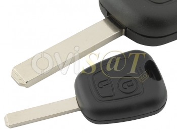 Producto Genérico - Carcasa llave para telemando Citroen C3 / C2, Peugeot 307 con espadin fijo
