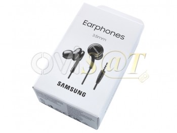Manos libres / auriculares negros estéreo Samsung EO-IA500 con conector jack 3.5mm, en blister