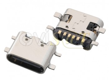 Conector de carga, datos y accesorios genérico USB tipo C 6 pines, 1,13x0,75x0,31 cm