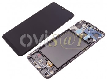 Pantalla service pack completa SUPER AMOLED negra para Samsung Galaxy A20 (SM-A205)