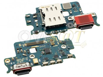 Placa auxiliar Service Pack con conector de carga USB tipo C, micrófono y lector de tarjetas SIM para Samsung Galaxy S23 5G