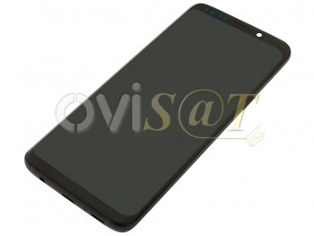 Pantalla service pack completa Super AMOLED negra con marco para Samsung Galaxy S9, G960F/SD