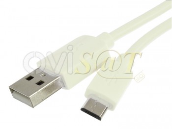 Cable de datos Haweel micro USB de 1 metro en color blanco