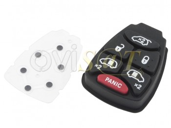 Producto Genérico - Botones de goma para mandos Chrysler de 6 pulsadores