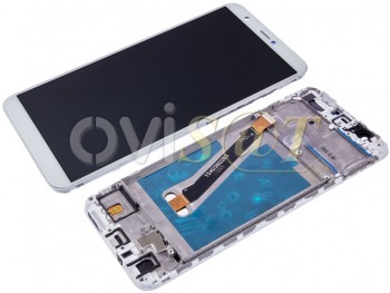 Pantalla completa IPS LCD genérica blanca con carcasa frontal para Huawei P Smart, FIG-LX1
