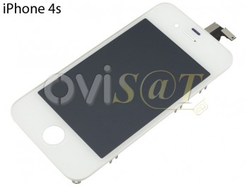 Pantalla completa, display para iPhone 4S calidad STANDARD blanca