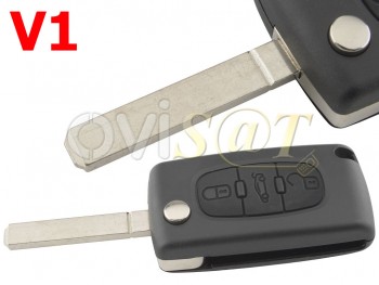 Producto Genérico - Carcasa llave de telemando plegable para Peugeot / Citroen V1