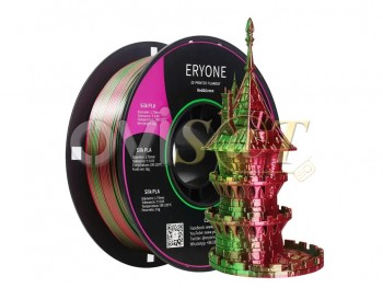 Bobina ERYONE PLA SILK 1.75MM 1KG DUAL-COLOR (RED&GREEN) para impresora 3D