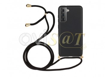 Funda negra con cordón para Samsung Galaxy S23, SM-S911B