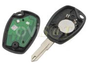 Producto Genérico - Llave, telemando de 3 botones 433MHz y espadin de serreta con chip ID46 para Renault