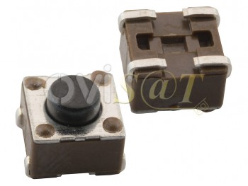 Switch / interruptor tactil 6x6x3.6mm con actuador de 5mm 160gf 50mA 50VDC, SPST SMD J-LEAD