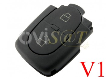Producto Genérico - Carcasa llave para Telemando Volkswagen y Audi de 2 botones