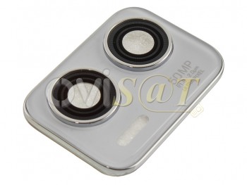 Lentes de cámara trasera con carcasa blanca para Motorola Moto G73 5G, XT2237