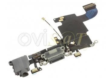 Circuíto flex con conector de carga y accesorios, micrófonos y conector de audio jack gris espacial para iPhone 6S de 4.7