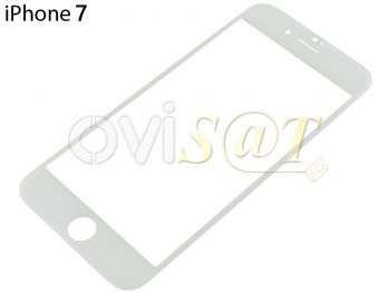 Protector de pantalla de cristal templado 9h con marco blanco para iPhone 7, iphone 8, iphone se (2020)