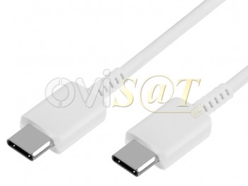 Cable de datos blanco Samsung EP-DN980 con conectores USB 3.1 tipo C de 1 metro de longitud