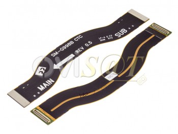 Flex principal de interconexión de la placa base a la placa auxiliar para Samsung Galaxy S21 Ultra, SM-G998B