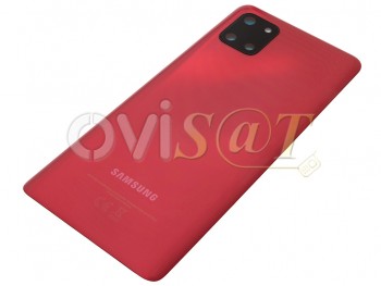 Tapa de batería Service Pack roja "Aura red" con lente de camaras para Samsung Galaxy Note 10 lite, SM-N770