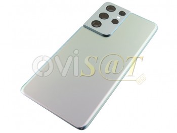 Tapa de batería genérica plateada (Phantom silver) para Samsung Galaxy S21 Ultra (SM-G998)
