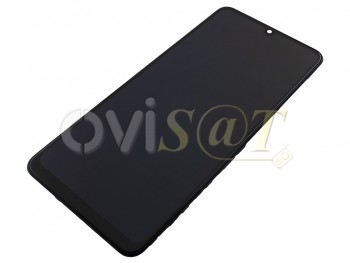 Pantalla completa SERVICE PACK Super AMOLED negra con marco para Samsung Galaxy M22, SM-M225