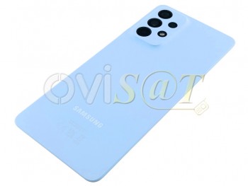 Tapa de batería Service Pack azul con lentes de cámaras para Samsung Galaxy A53 5G, SM-A536