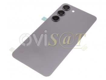 Carcasa trasera / Tapa de batería color gris (graphite) para Samsung Galaxy S23, SM-S911B genérica