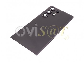 Carcasa trasera / Tapa de batería color Negro (phantom black) para Samsung Galaxy S23 Ultra, SM-S918B genérica