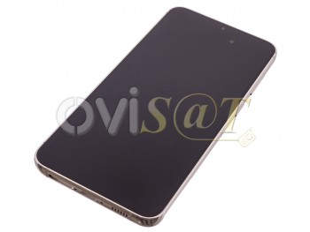 Pantalla completa service pack Dynamic AMOLED 2X con marco color blanco (cream) para Samsung Galaxy S23+, SM-S916B