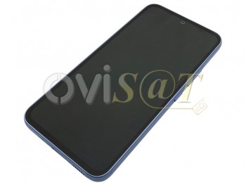 Pantalla Service Pack completa Super AMOLED negra con marco violeta "Violet" para Samsung Galaxy A54 5G, SM-A546