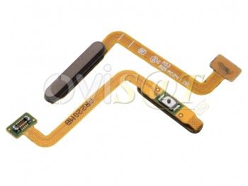Cable flex con botón de encendido y lector / sensor de huellas marrón / negro para Samsung Galaxy M53, SM-M536