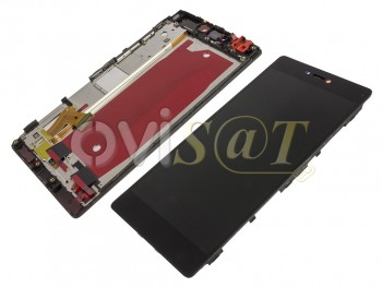 Pantalla completa IPS LCD negra con carcasa interior Huawei P8