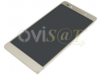 Pantalla completa IPS LCD con marco Huawei Honor 7, dorada