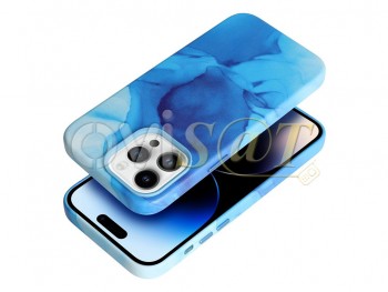 funda magsafe azul splash con efecto cuero para iPhone 11 pro, a2215