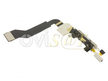 cable flex con conector de accesorios / carga / datos blanco para iPhone 4s