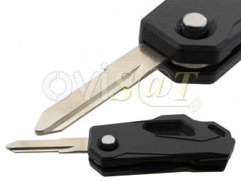 Producto genérico - Carcasa negra de llave con espadín plegable para motocicletas Kawasaki