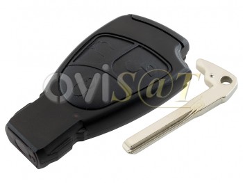 Producto Genérico - Telemando / llave negra de 3 botones 434 Mhz para Mercedes Benz con procesador NEC, con espadín