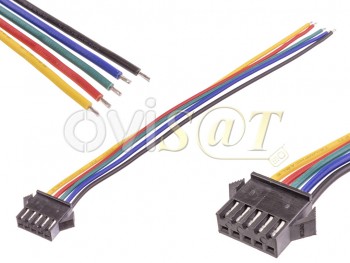 Set de cable SM con conector macho y hembra - 5 cables