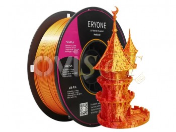 Bobina ERYONE PLA SILK 1.75MM 1KG DUAL-COLOR (RED&GOLD) para impresora 3D