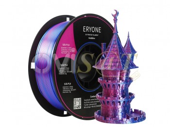 Bobina ERYONE PLA SILK 1.75MM 1KG DUAL-COLOR (RED&BLUE) para impresora 3D