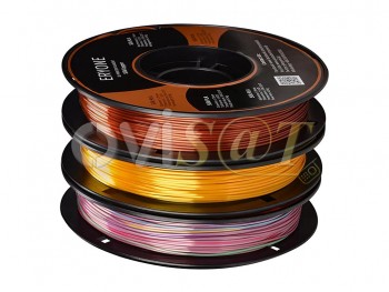 Pack de 3 bobinas de filamento ERYONE PLA SILK 1.75MM 1.5KG GOLD / COOPER / RAINBOW para impresora 3D