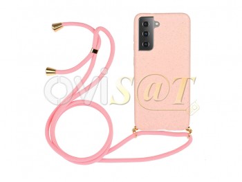 Funda rosa con cordón para Samsung Galaxy S23, SM-S911B