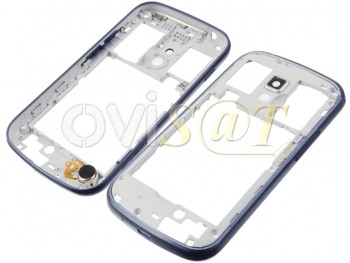 Carcasa central con marco azul para Samsung Galaxy Trend Plus, S7580