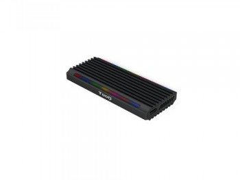 CAJA EXTERNA SSD M.2 TOOQ NGFF/NVMe 'SHINOBI', USB-A, RGB NEGRA
